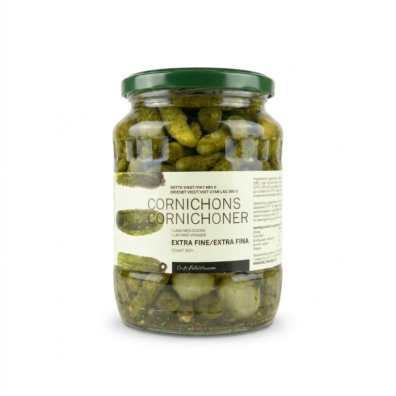 Cornichons Ekstra Fin 300+ GL (680 g) 200432AB by FELDTHUSEN color Svart