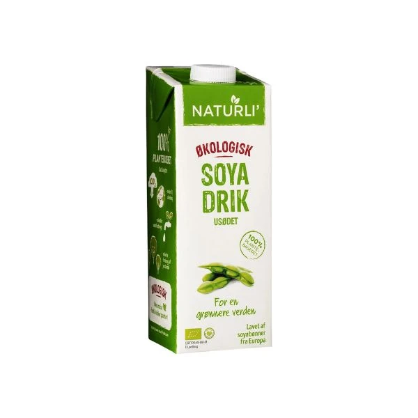 Naturli usøtet soyadrikk Øko 1 LTR 315368 by Naturli' color Svart