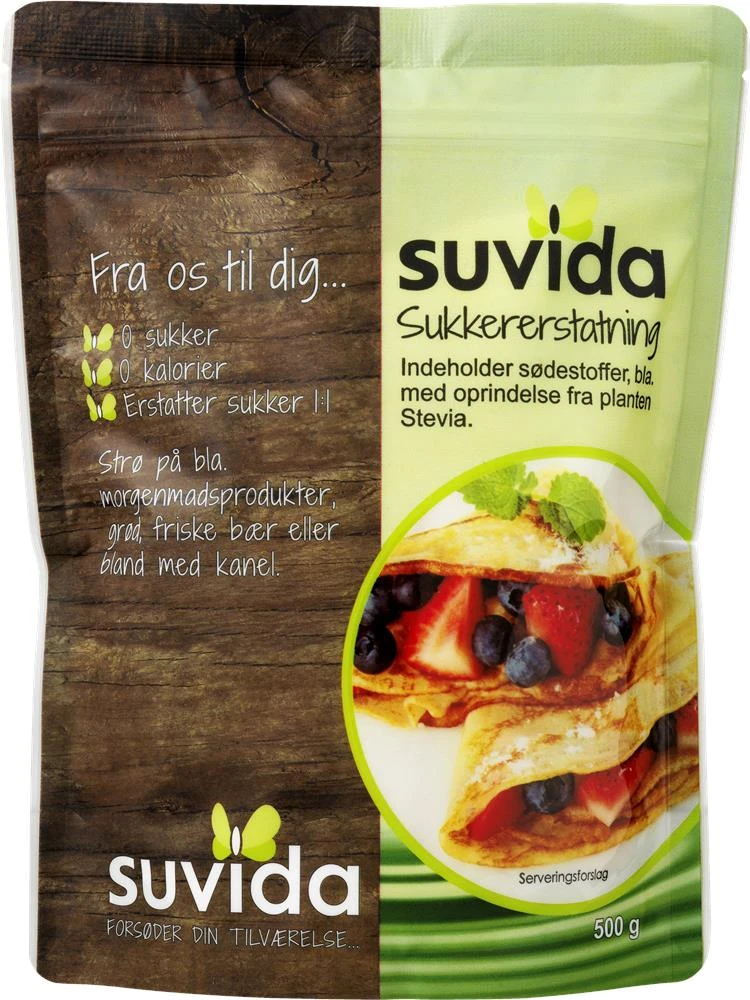 Sukkererstatning med Stevia DS (500 G) 232238 by Suvida color Svart