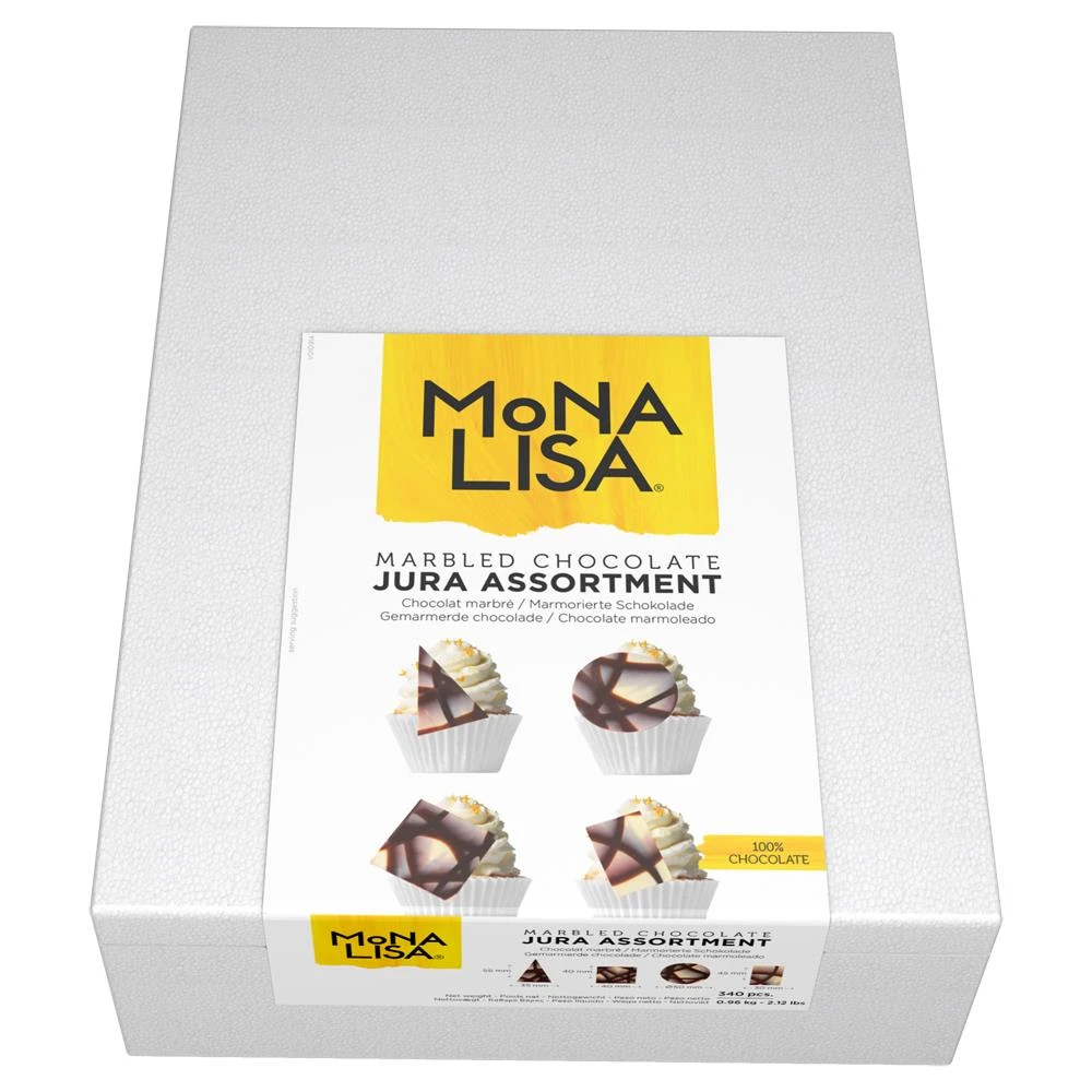 Jura Marbled Dekorsjokolade 340 stk. (962 g) 280879 by Mona Lisa color Svart