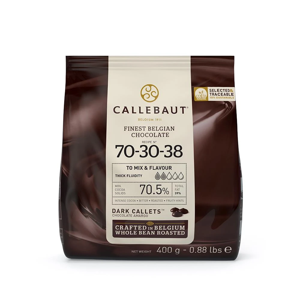 Mørk sjokoladeovertrekk 70,5% PS (400 G) 307723 by Barry Callebaut color Svart