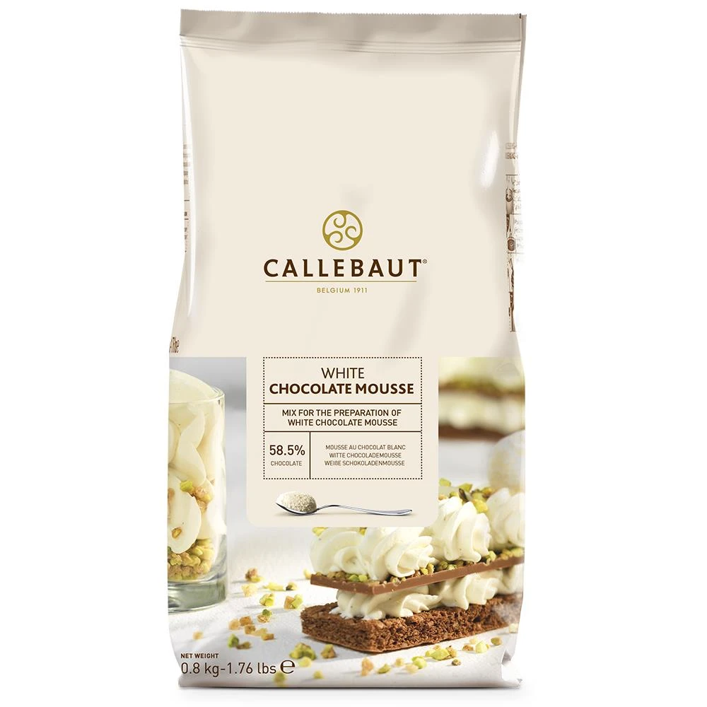 Hvit sjokolademousse pulver PK (800 g) 88868 by Barry Callebaut color Svart