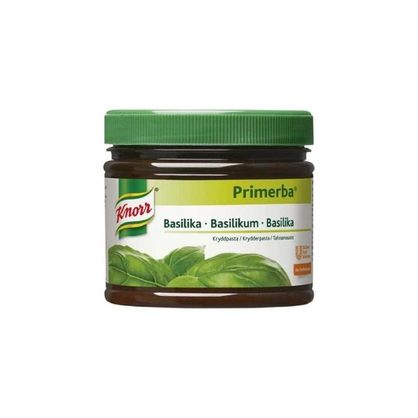 Basilikum krydderpasta GL (340 G) 26589 by KNORR color Svart