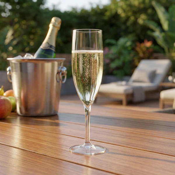 Champagne Light Frosted 18 cl - Polykarbonat 300118 by GLASS4EVER color Helder