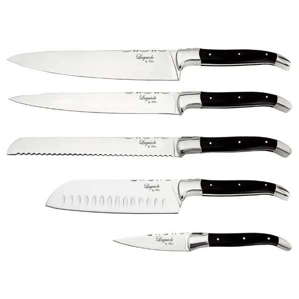 Laguiole By Hâws kokkesett – 5 deler – Sort ibenholt 30-LG004Black by Laguiole By Hâws color Svart