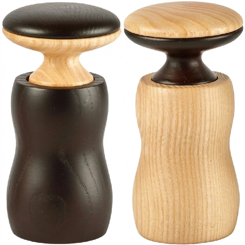 HERCULES Salt- og pepperkvernsett, 2 stk. Ask 11,5 cm LESPCO by Legnoart color Svart