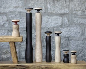 HERCULES Salt- og pepperkvernsett, 2 stk. Ask 11,5 cm LESPCO by Legnoart color Svart