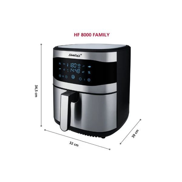 Steba Varmluftsfrityr Family 8 L timer 80-200°C STHF8000FAMILY by Steba color Svart