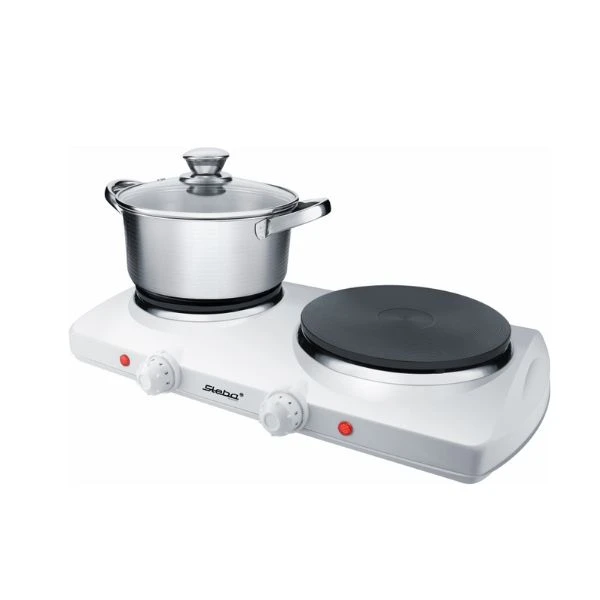 Steba dobbel kokeplate STKF150, Ø16/19 cm soner, 2300W, hvit STKF150 by Steba color Svart