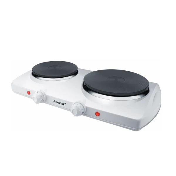 Steba dobbel kokeplate STKF150, Ø16/19 cm soner, 2300W, hvit STKF150 by Steba color Svart