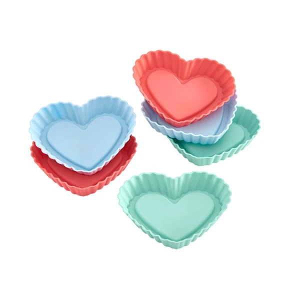 Lurch Flexiform Mini Terteformer hjerteformede 6 stk LU83017 by LURch color Svart