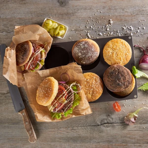 Lurch Flexiform Burgerbun 6 stk. Ø10 cm LU85081 by LURch color Svart