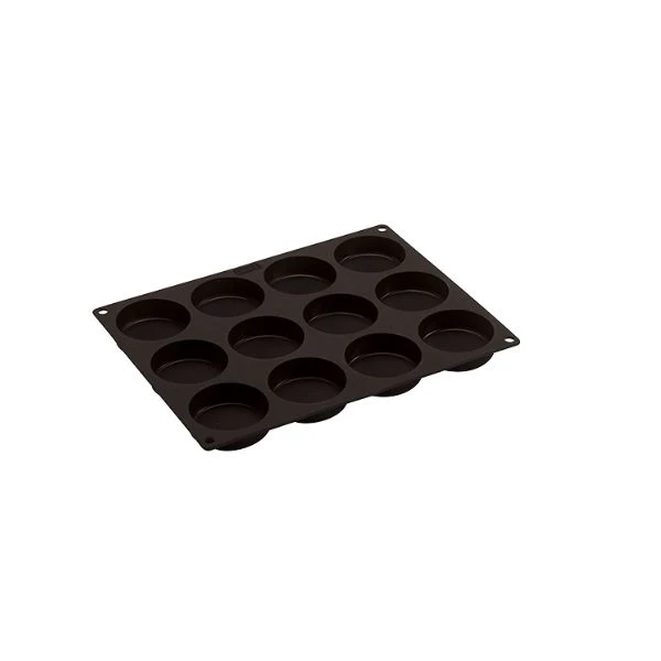 Lurch Flexiform BurgerBun 12 stk. Ø6cm LU85087 by LURch color Svart