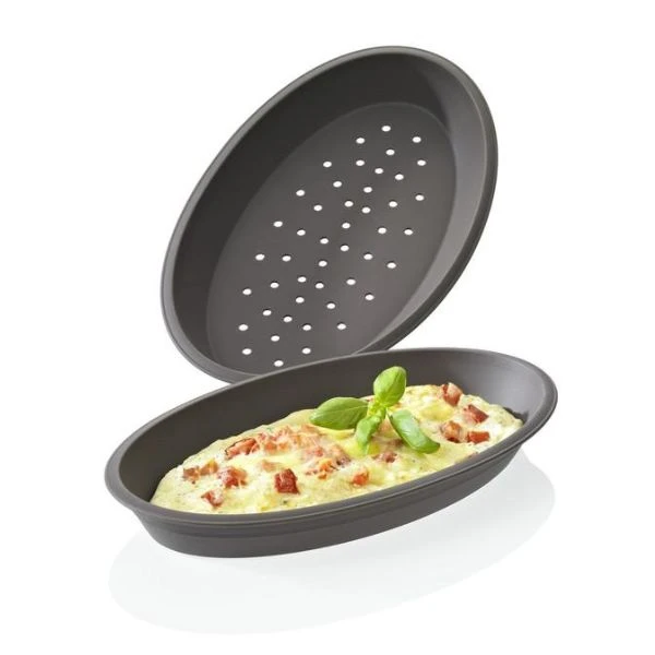 Lurch Flexiform pizzaformer oval 2 stk. LU85056 by LURch color Svart