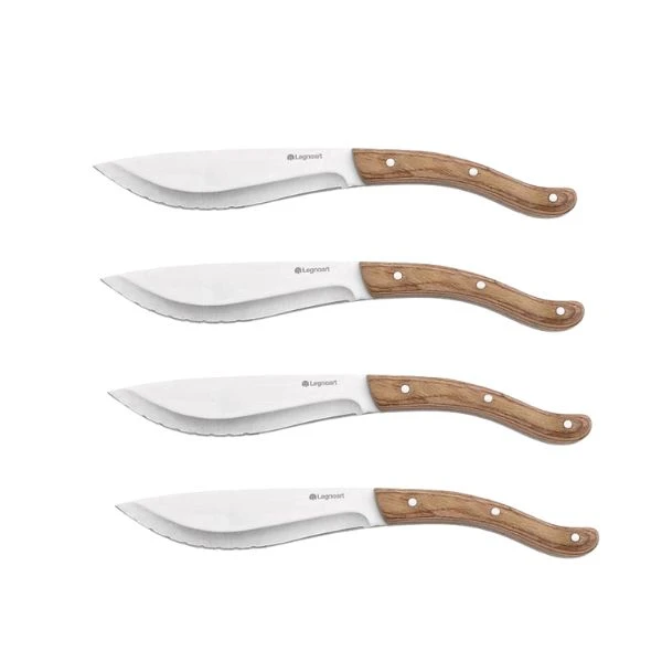 Legnoart TOMAHAWK Biffknivsett - 4 stk - lyst skaft LESK200L by Legnoart color Svart