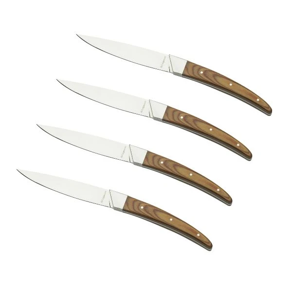 Legnoart PORTERHOUSE biffknivsett (4), lyst skaft LESK7B by Legnoart color Svart