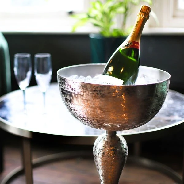 Luksus champagnekjøler med stativ i rustfritt stål 40851 by Drink color Svart