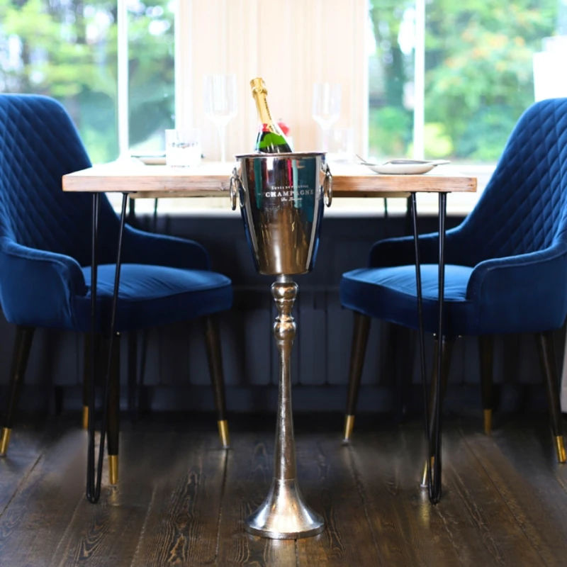Elegant champagnebøtte på stativ 40849 by Drink color Svart