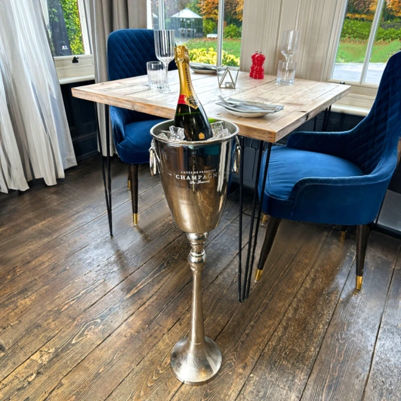 Elegant champagnebøtte på stativ 40849 by Drink color Svart