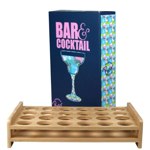 Shotglassholder i tre til 24 shots 36296 by Drink color Bruin