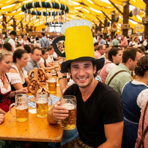 Ølkrushatt til fest og Oktoberfest 98996 by Godan color Svart