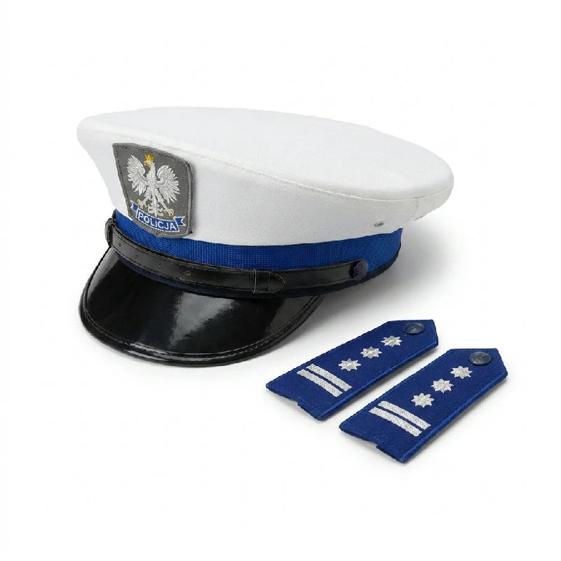 Politihatt med skulderklaffer CPPL-YH by Godan color Svart