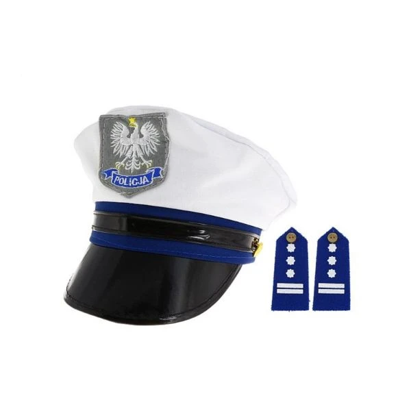 Politihatt med skulderklaffer CPPL-YH by Godan color Svart