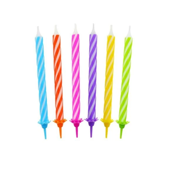 Bursdagslys "spiralmodell" 24/12 6,0 cm PF-SUS24 by Godan color Svart