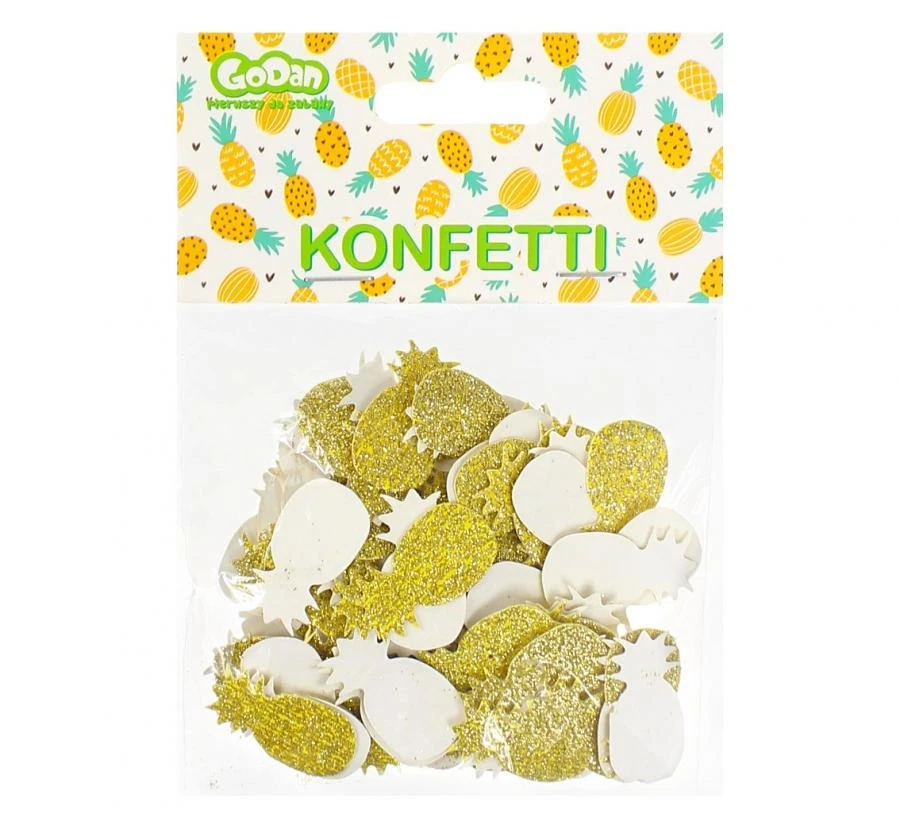 Konfetti "Glitter Ananas" 1,5x3 cm 18 g RV-KBAN by Godan color Svart