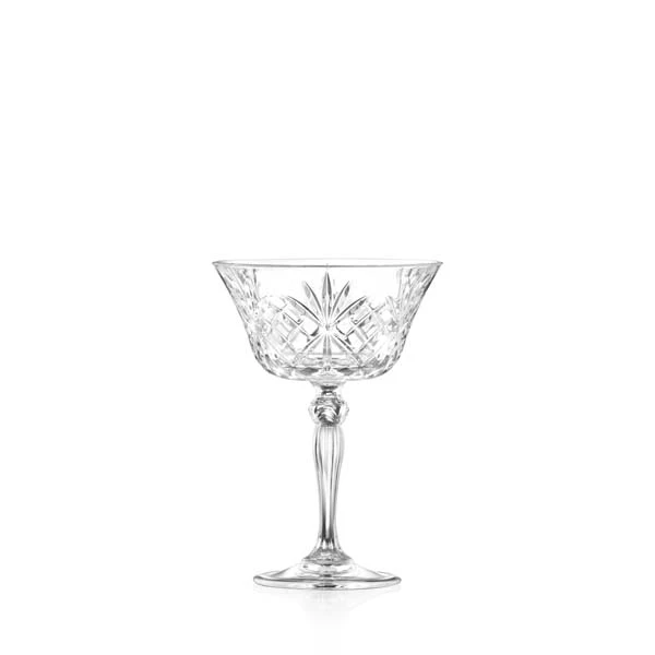 RCR Melodia Champagne Coupe 26 cl 6 stk. Glas0773 by RCR Glas color Svart