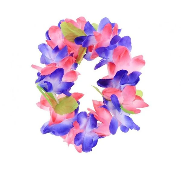 Hawaiisk pannebånd store blomster lilla-rosa DJ-ODFR by Godan color Svart
