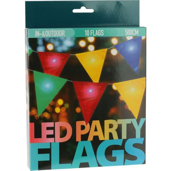 Koop Flagg med Lys og 16 Klyper 109500680 by Koop color Svart