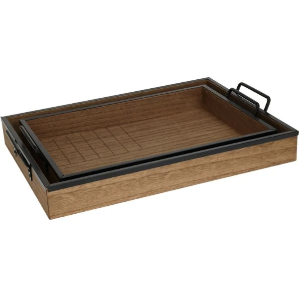 Serveringsbrett sett 2 stk 'bistro' HZ1940000 by Koop color Bruin