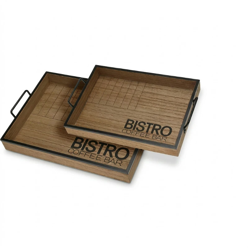 Serveringsbrett sett 2 stk 'bistro' HZ1940000 by Koop color Bruin