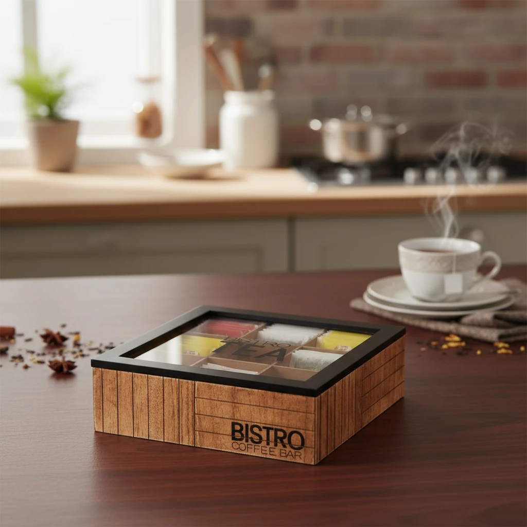 Teboks Bistro 24x24x7,5 cm HZ1940020 by Koop color Bruin