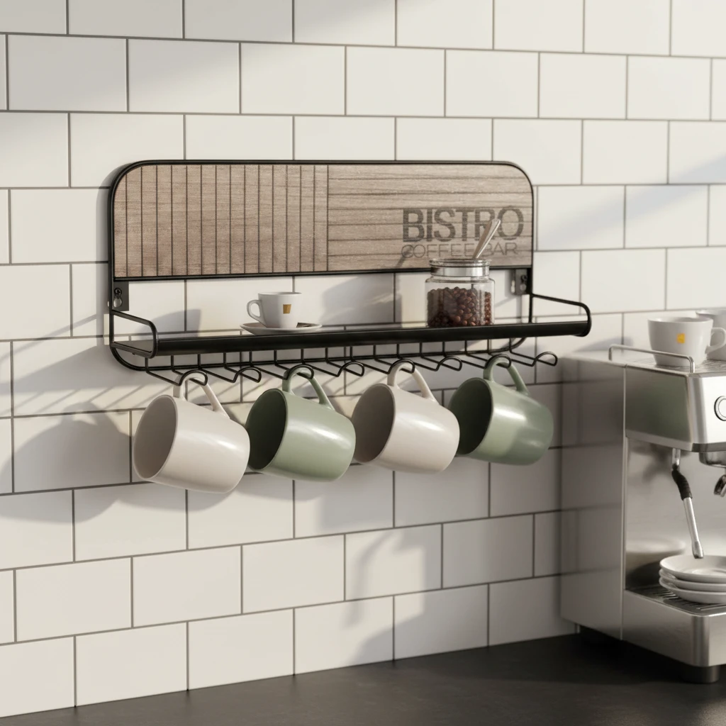 Kaffekrusstativ "Bistro" 48x12x20cm HZ1940040 by Koop color Bruin