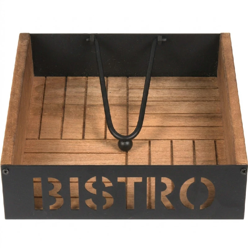 Serviettdispenser Bistro 18x18x5cm HZ1940050 by Koop color Bruin