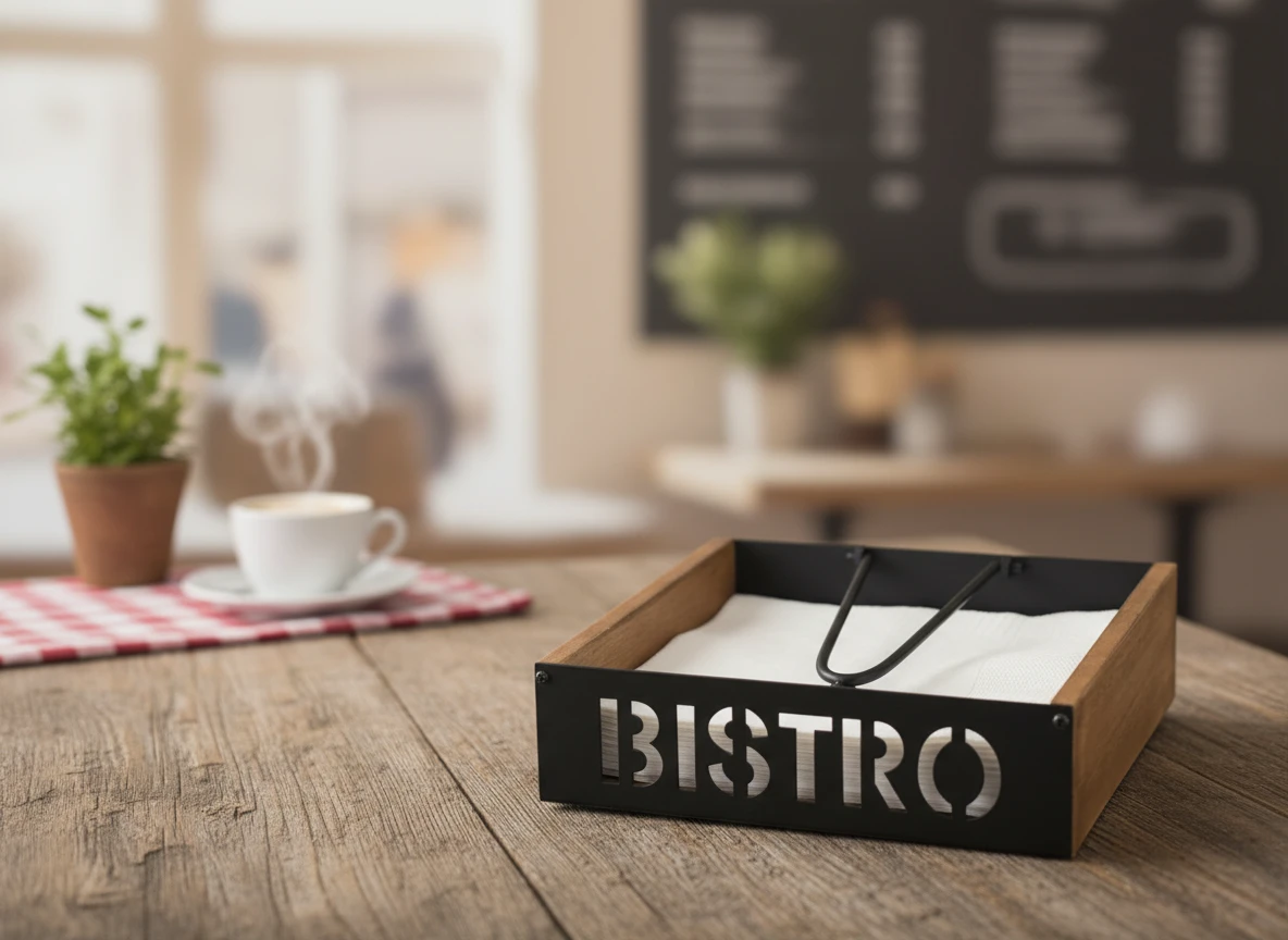 Serviettdispenser Bistro 18x18x5cm HZ1940050 by Koop color Bruin