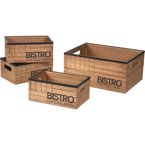 Oppbevaringssett "Bistro" 29x22x13,5cm HZ1940120 by Koop color Bruin