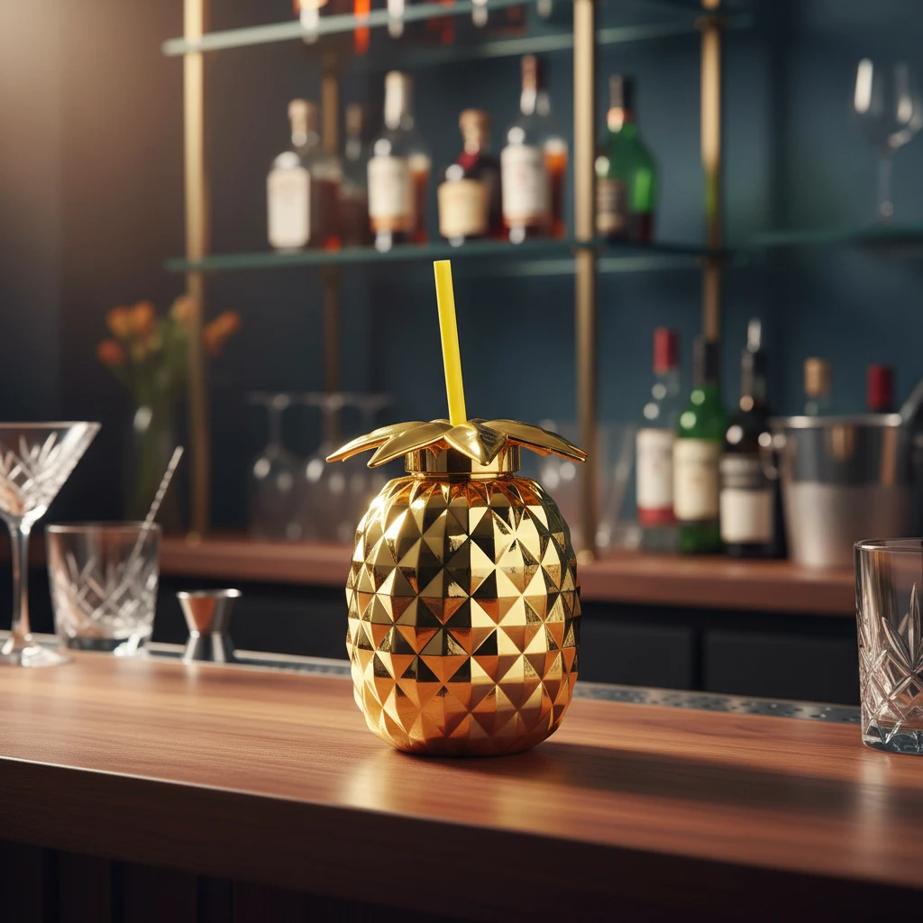 Drikkekrus ananas gull 750 ml 170482100 by Koop color Goud