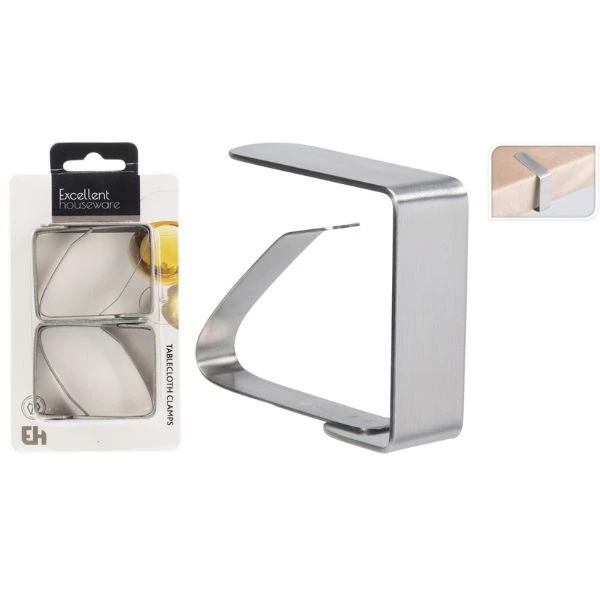 Dukklyper i rustfritt stål – sett med 4 stk. A12405330 by Koop color Silver