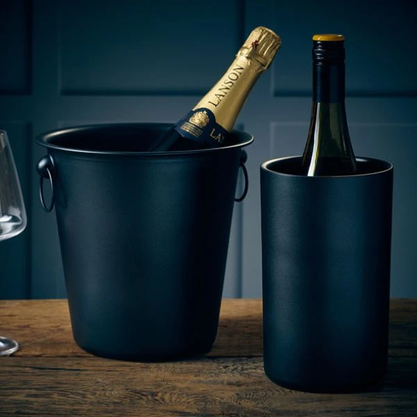 Metallic vinkjøler Genware sort rustfritt stål 003MTBK by Genware color Svart