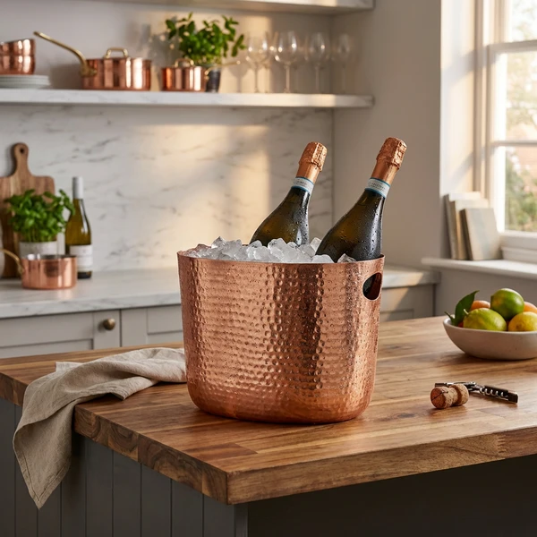Aluminiumsvinkjøler med hamret finish Genware HWB12C by Genware color Svart