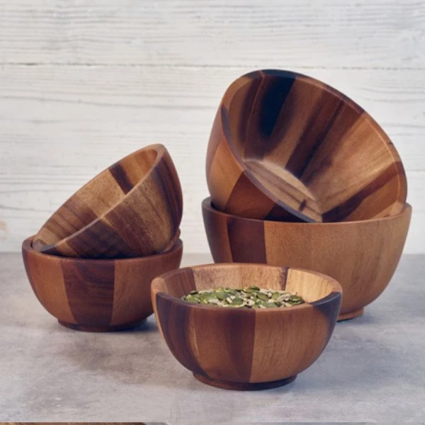 Acacia Treskål 15Dia x 7cm Genware WBWL15 by Genware color Svart