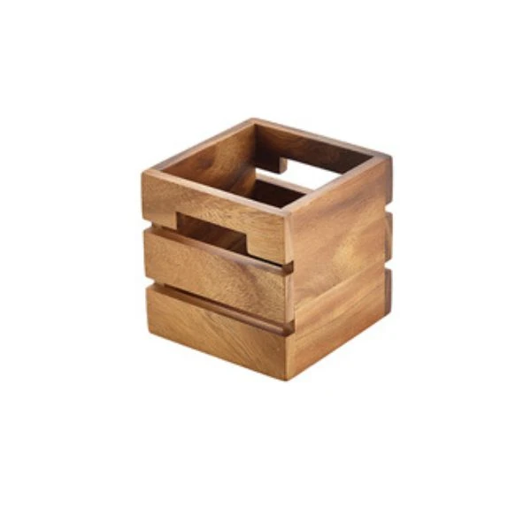 Acacia trekasse/oppsats fra Genware 15 cm RSR-W1515 by Genware color Svart
