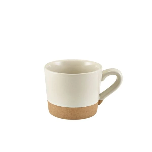 Kava Hvit Kaffekopp i Steintøy 28,5 cl/10 oz fra Genware CUP-KW28 by Genware color Svart
