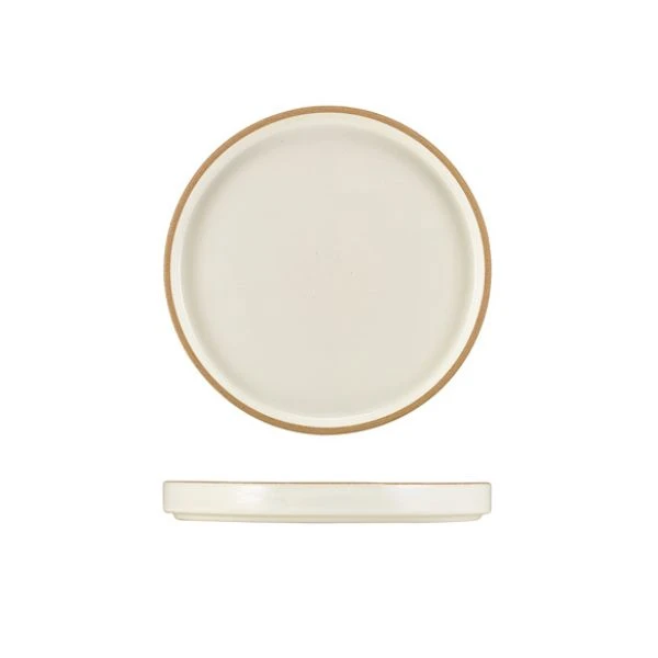 GenWare Kava Hvit Steintøy Presentasjonstallerken 18cm LP-KW18 by Genware color Svart