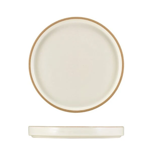 Kava Hvit Steintøy Presentasjonstallerken 20 cm Genware LP-KW20 by Genware color Svart
