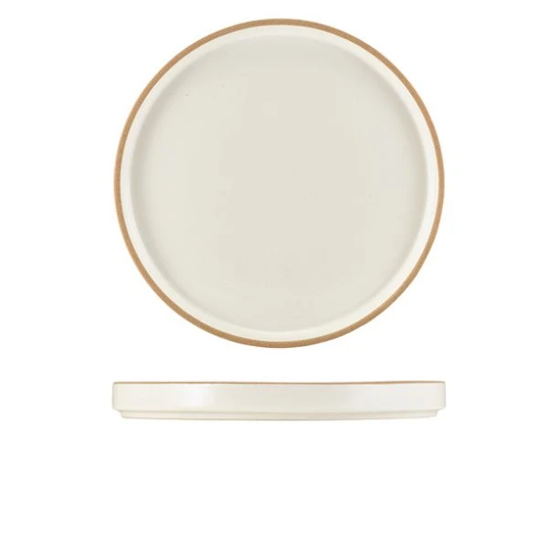 GenWare Kava Hvit Steintøy Presentasjonstallerken 25 cm LP-KW25 by Genware color Svart