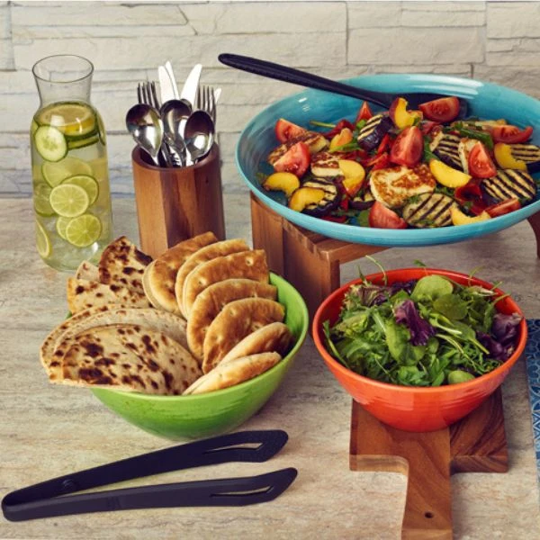 Akasietre Serveringsbrett 38 x 15 x 2 cm Genware WPB3815 by Genware color Svart